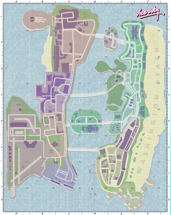 Vice City: карта города